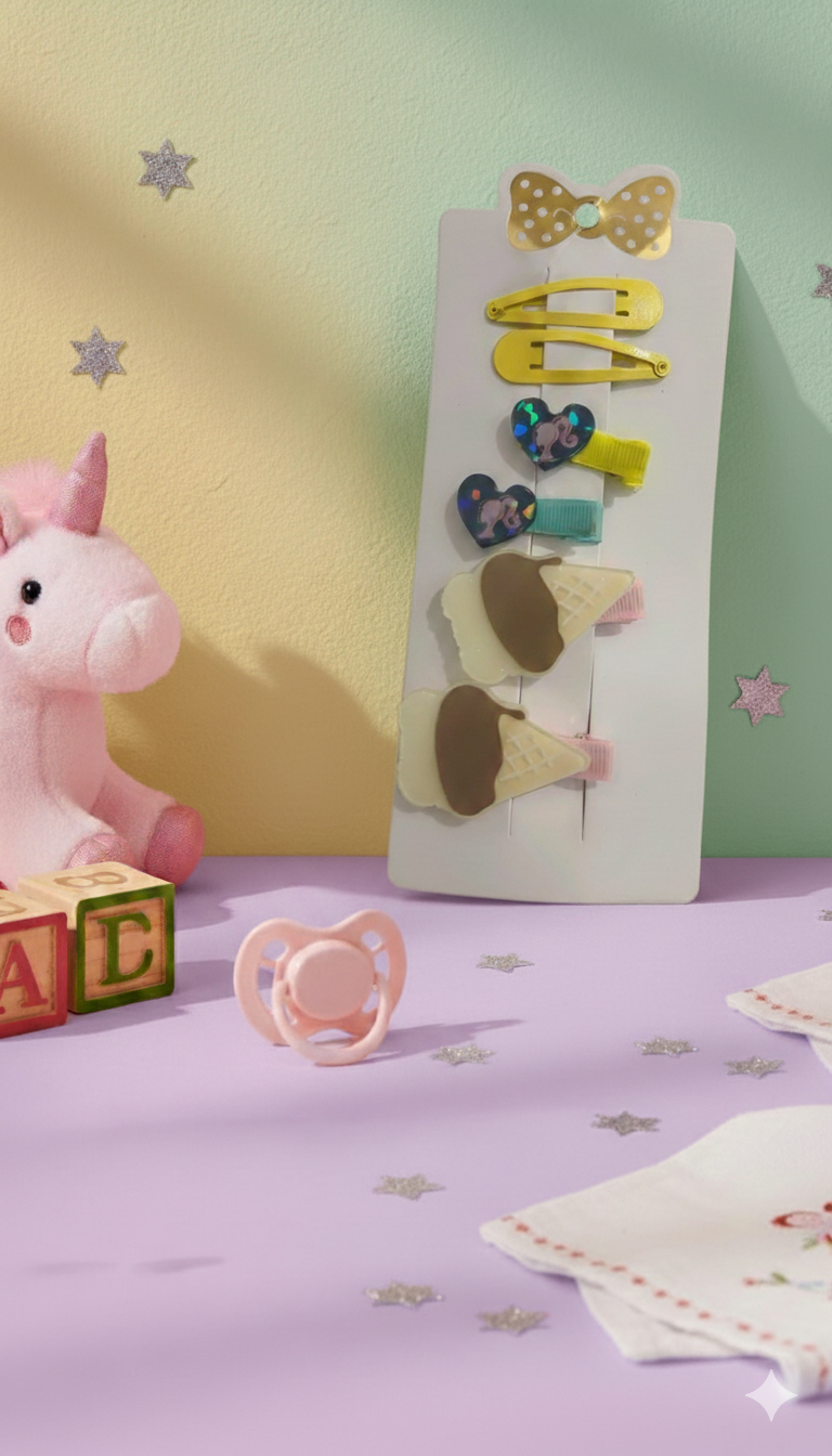 Whimsical Children's Hair Clip Assortment