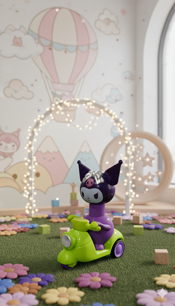 Kuromi on Scooter Toy Figure