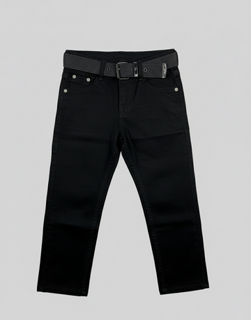 Premium Stretch Denim Jeans with Woven Belt