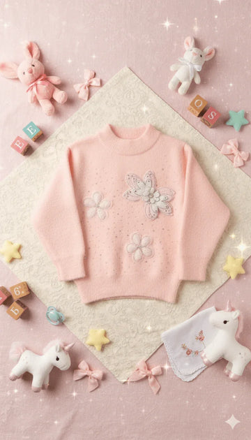 Baby Girl's Embellished Sweater - Kiddy Bloom