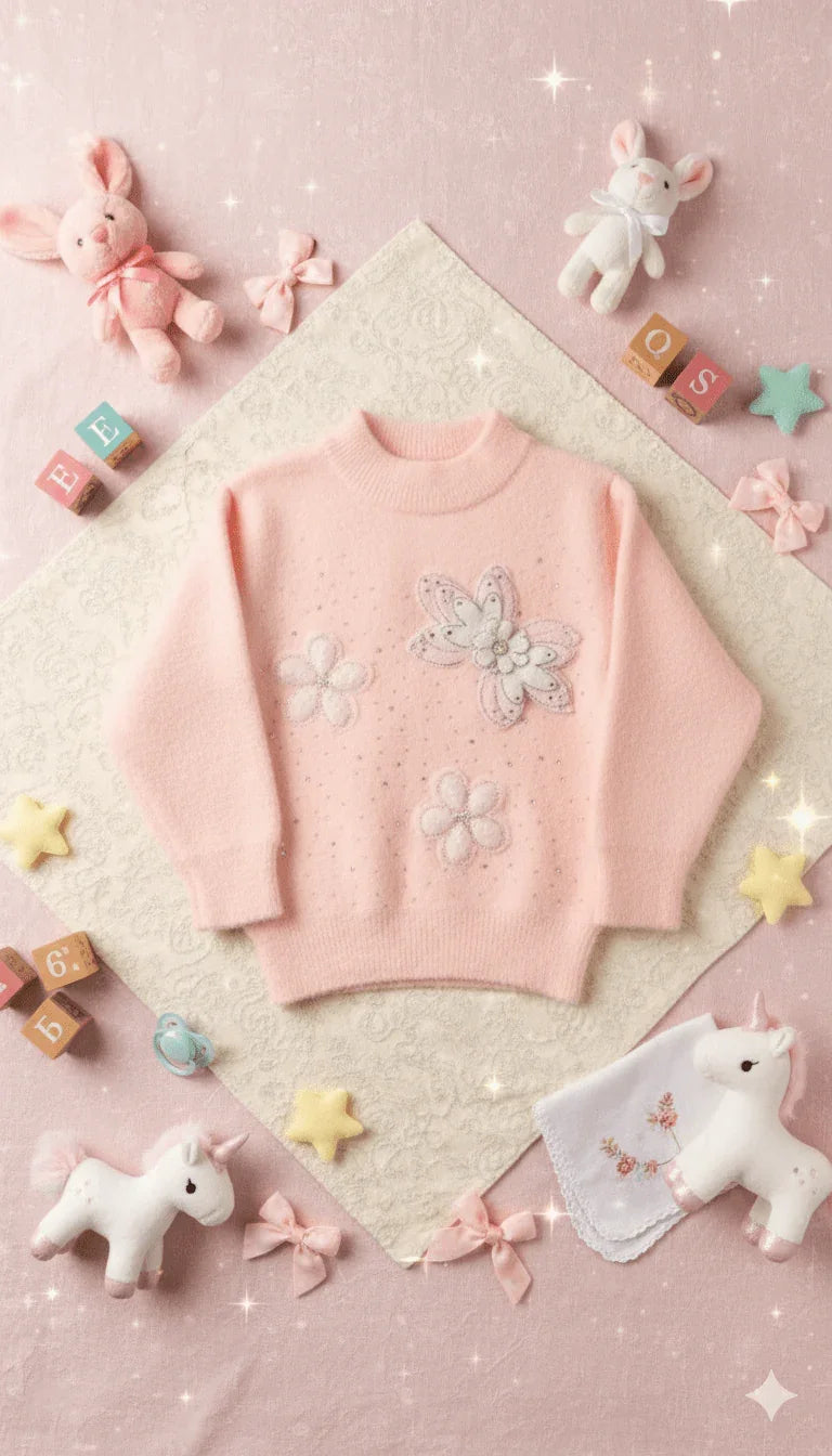 Baby Girl's Embellished Sweater - Kiddy Bloom