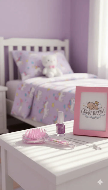 Child's Pink Glitter Hairbrush - Kiddy Bloom