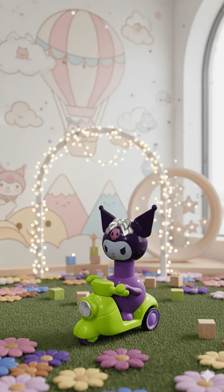 Kuromi on Scooter Toy Figure - Kiddy Bloom