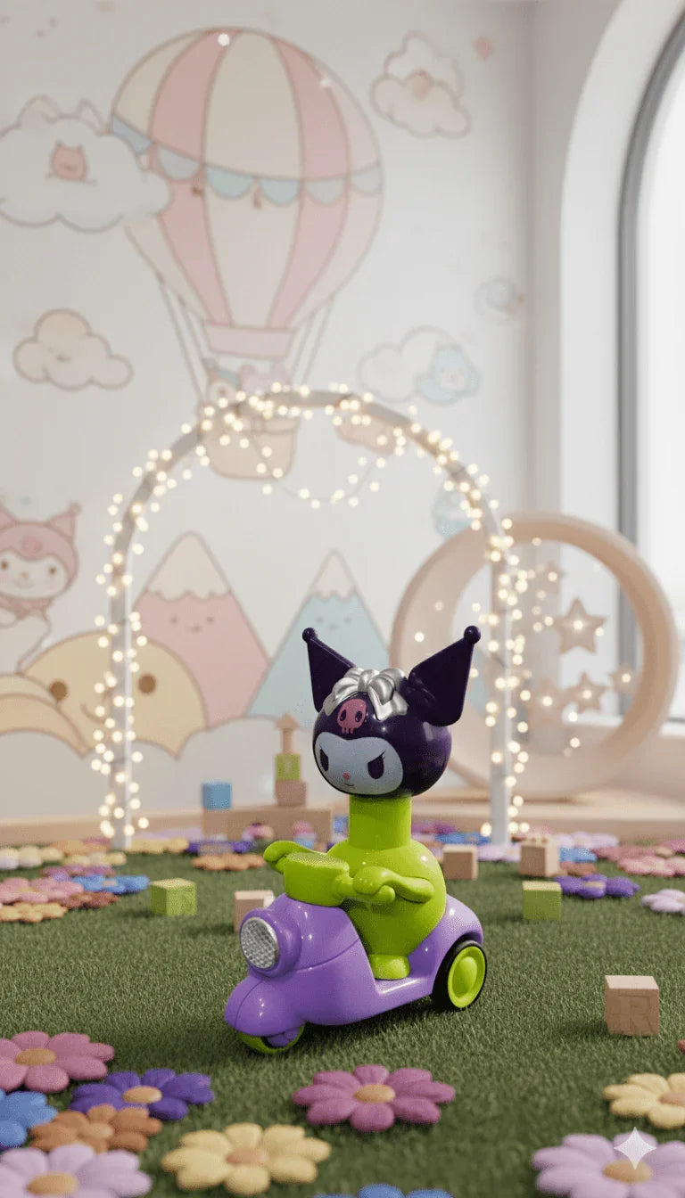 Kuromi on Scooter Toy Figure - Kiddy Bloom