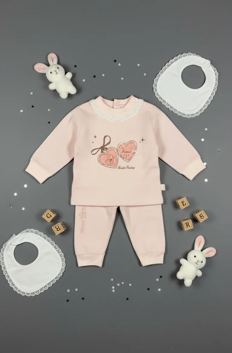 Lace Collar Top & Pants 2 Piece Suit for Girls - Kiddy Bloom