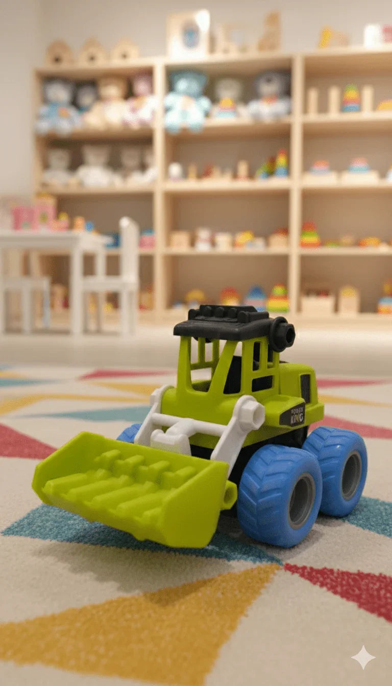 Lime Green Construction Truck for Kids - Kiddy Bloom
